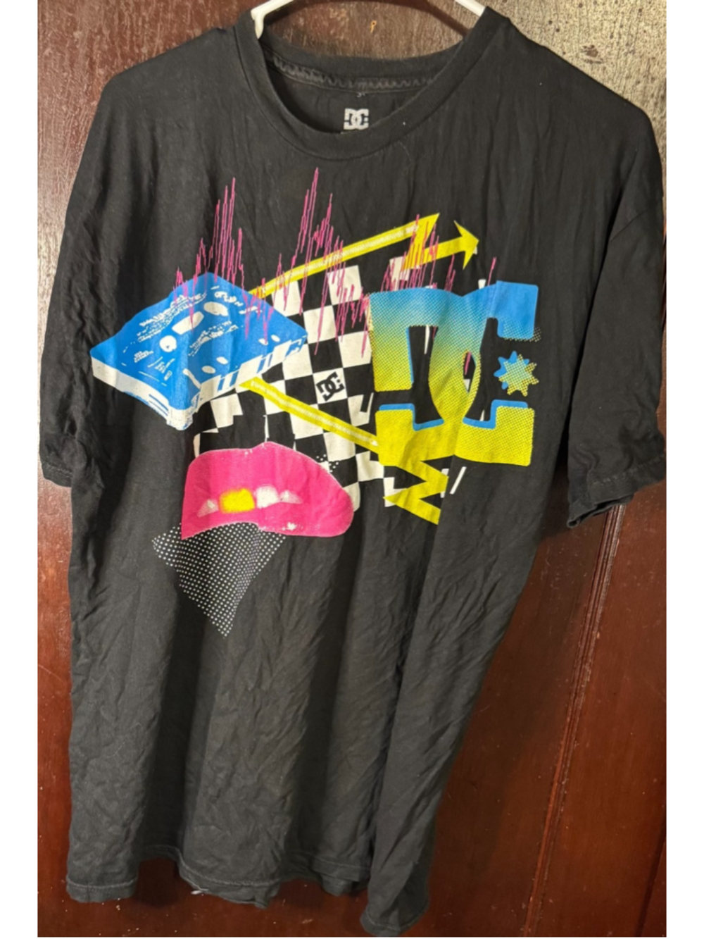DC Shoes T-Shirt Men Sz L Black DC